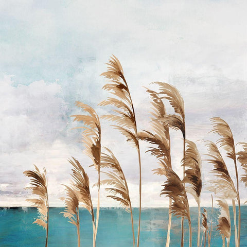 Summer Wind II White Modern Wood Framed Art Print with Double Matting by Wilson, Aimee