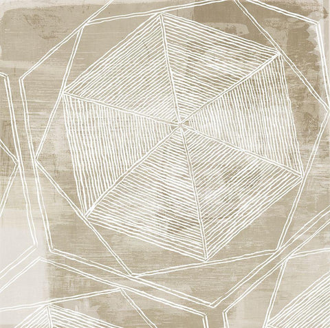 Woven Linen II White Modern Wood Framed Art Print with Double Matting by Wilson, Aimee
