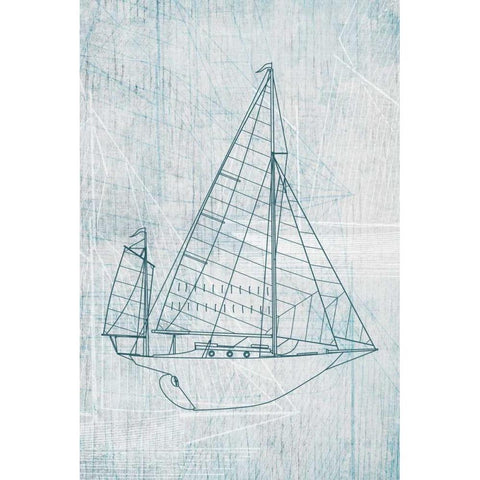 Danielas Sailboat I Black Modern Wood Framed Art Print by Wilson, Aimee