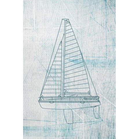 Danielas Sailboat II Black Modern Wood Framed Art Print by Wilson, Aimee