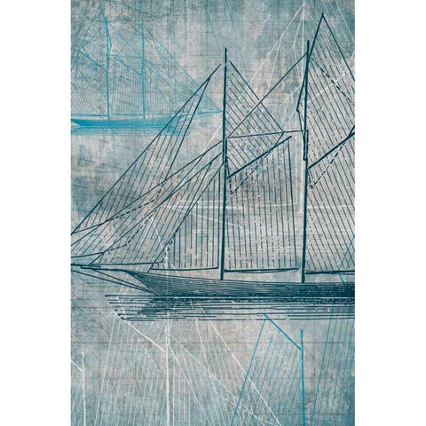 Danielas Sailboat III Black Modern Wood Framed Art Print by Wilson, Aimee