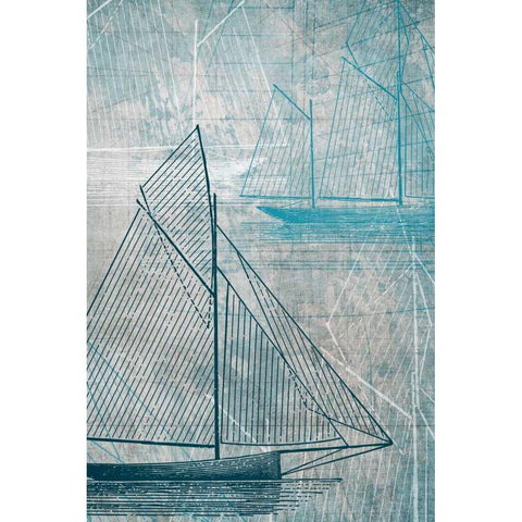 Danielas Sailboat IV Gold Ornate Wood Framed Art Print with Double Matting by Wilson, Aimee