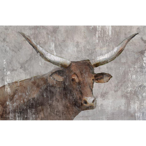 A No Bull Black Modern Wood Framed Art Print with Double Matting by Cooke, William
