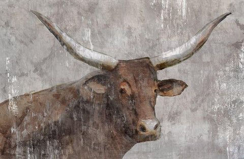 A No Bull Black Ornate Wood Framed Art Print with Double Matting by Cooke, William