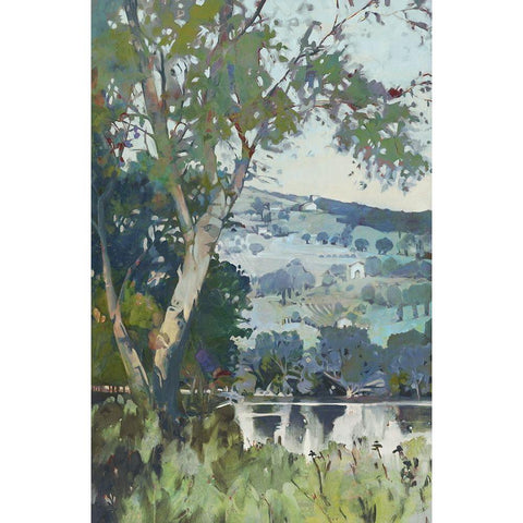 Lemon Landscape I White Modern Wood Framed Art Print by Wilde, Susan