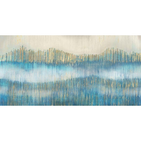 Tranquil Landscape II Black Modern Wood Framed Art Print with Double Matting by Wilde, Susan
