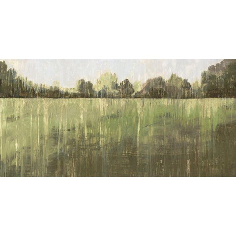 Green Field III  Black Modern Wood Framed Art Print by Wilde, Susan