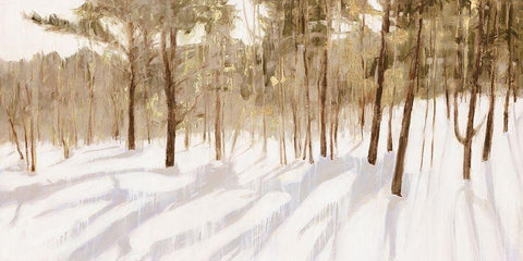 Sunset Forest  White Modern Wood Framed Art Print with Double Matting by Wilde, Susan