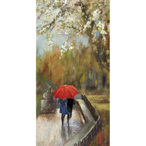 A Walk in the Park Gold Ornate Wood Framed Art Print with Double Matting by Wilson, Aimee