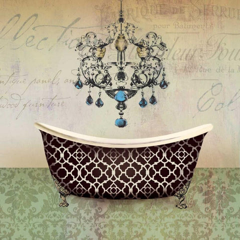 French Vintage Bath I - Mini Gold Ornate Wood Framed Art Print with Double Matting by Wilson, Aimee