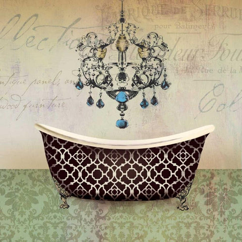 French Vintage Bath I - Mini Black Modern Wood Framed Art Print by Wilson, Aimee