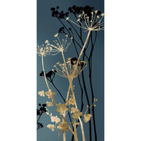 Twilight Botanicals I Gold Ornate Wood Framed Art Print with Double Matting by Wilson, Aimee