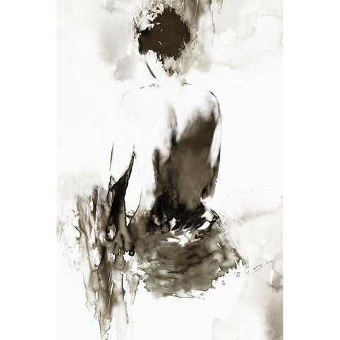 Ink Lady White Modern Wood Framed Art Print by Wilson, Aimee