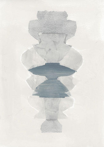 Amphora II Black Ornate Wood Framed Art Print with Double Matting by Cartissi