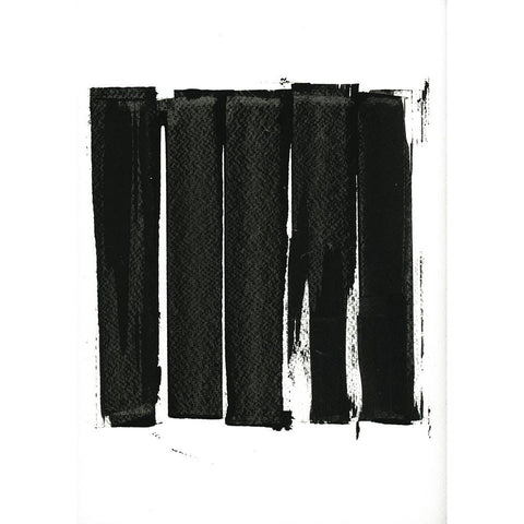 Black Bars II  White Modern Wood Framed Art Print by Cartissi