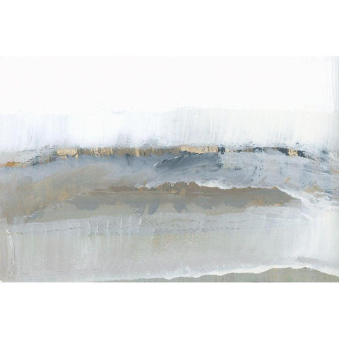 Icy Snow II White Modern Wood Framed Art Print by Cartissi