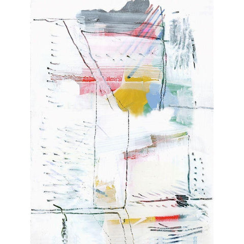 Experimental I Black Modern Wood Framed Art Print with Double Matting by Cartissi