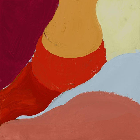 Red Clouds II  White Modern Wood Framed Art Print by Cartissi