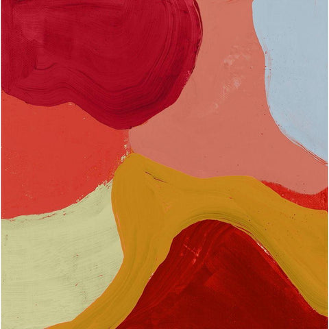 Red Clouds III Black Modern Wood Framed Art Print with Double Matting by Cartissi