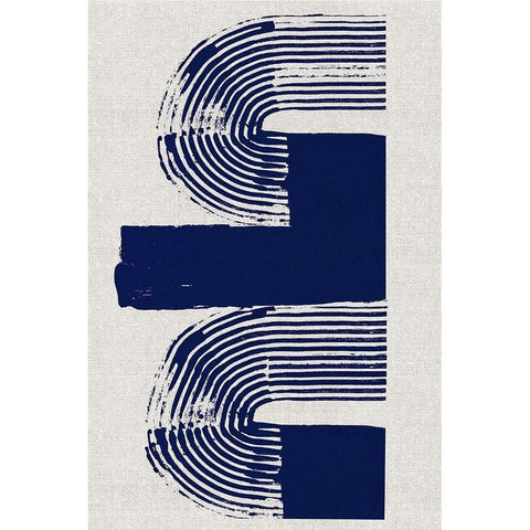 Cubic Curve II Gold Ornate Wood Framed Art Print with Double Matting by Cartissi