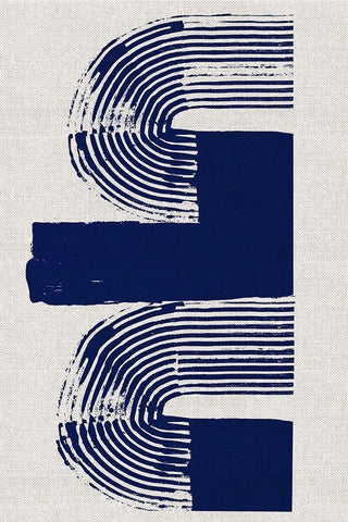 Cubic Curve II White Modern Wood Framed Art Print with Double Matting by Cartissi