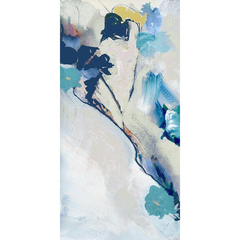 Japanese Blossom I White Modern Wood Framed Art Print by Cartissi