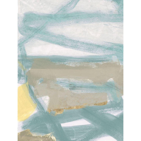 Pale Light III Black Modern Wood Framed Art Print with Double Matting by Cartissi