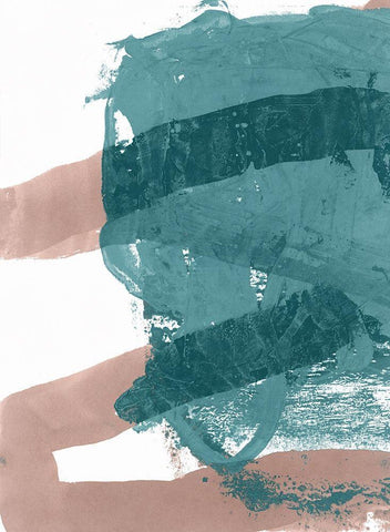 Bounce I  White Modern Wood Framed Art Print with Double Matting by Cartissi