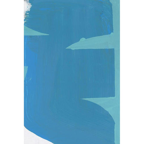 Blue Bound I Black Modern Wood Framed Art Print by Cartissi