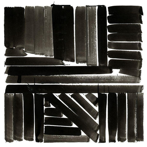 Shape of Song II  Black Modern Wood Framed Art Print with Double Matting by Cartissi