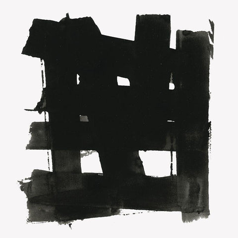 Stacking Together I Black Modern Wood Framed Art Print with Double Matting by Cartissi