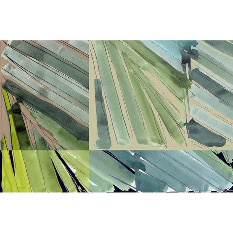 Botanical Green IV Gold Ornate Wood Framed Art Print with Double Matting by Cartissi