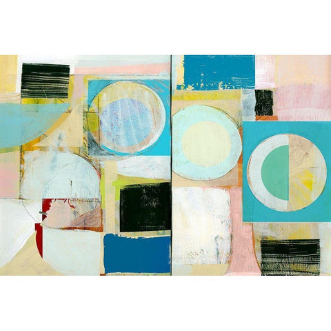 City Grid I  Gold Ornate Wood Framed Art Print with Double Matting by Cartissi