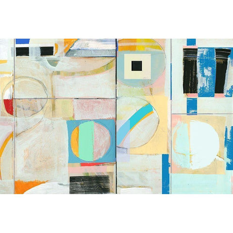 City Grid II White Modern Wood Framed Art Print by Cartissi