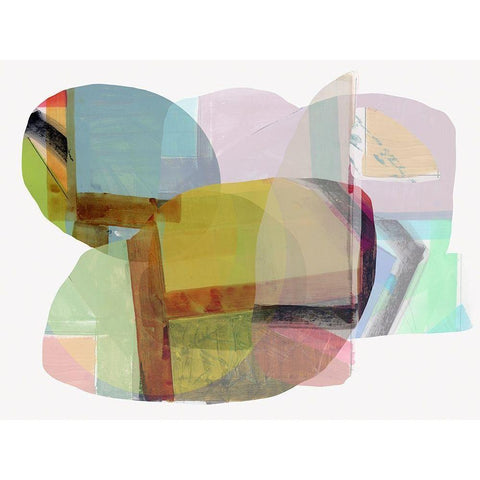 Rainbow Overlay I  Black Modern Wood Framed Art Print with Double Matting by Cartissi