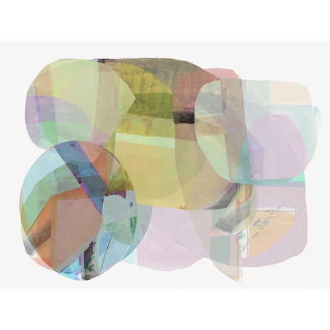 Rainbow Overlay II White Modern Wood Framed Art Print by Cartissi