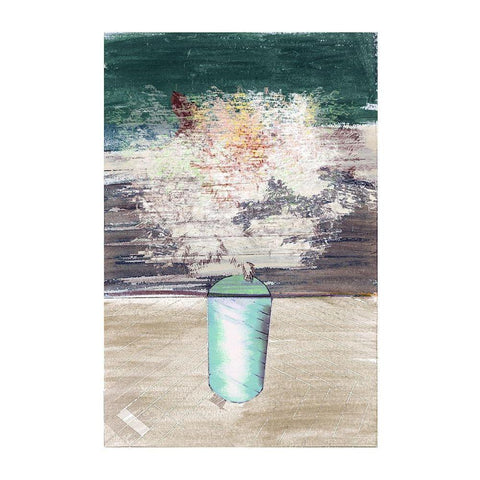 Dried Florals II White Modern Wood Framed Art Print by Cartissi