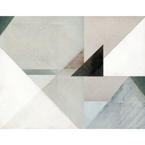 Crackelure II White Modern Wood Framed Art Print by Cartissi