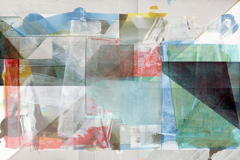 Crackelure Mixture White Modern Wood Framed Art Print with Double Matting by Cartissi