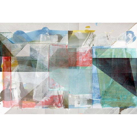 Crackelure Mixture Gold Ornate Wood Framed Art Print with Double Matting by Cartissi