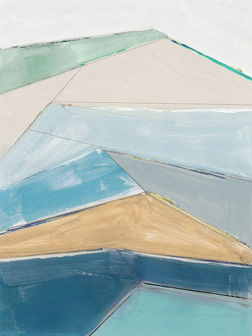 Sailors Cliffs I  Black Ornate Wood Framed Art Print with Double Matting by Cartissi