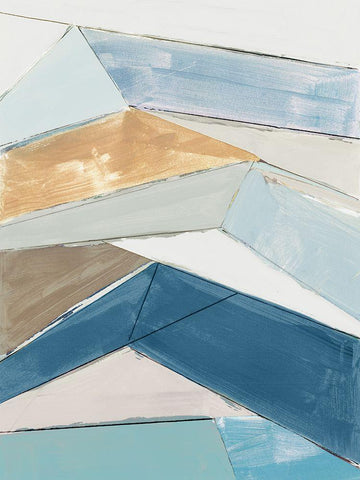 Sailors Cliffs II  White Modern Wood Framed Art Print with Double Matting by Cartissi