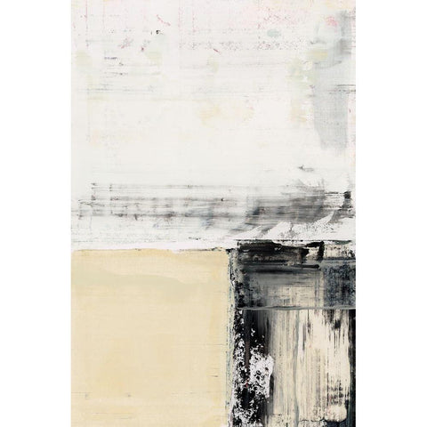 Block Standing I  Black Modern Wood Framed Art Print with Double Matting by Cartissi