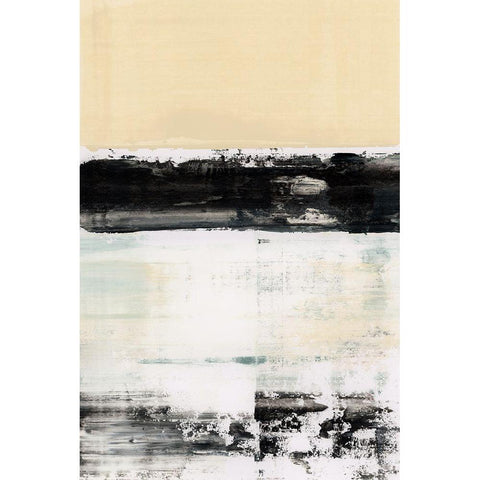 Block Standing II Black Modern Wood Framed Art Print by Cartissi