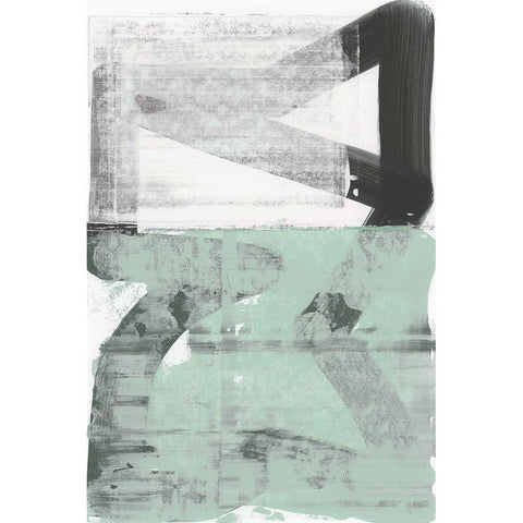 Fontanalba III Black Modern Wood Framed Art Print with Double Matting by Cartissi
