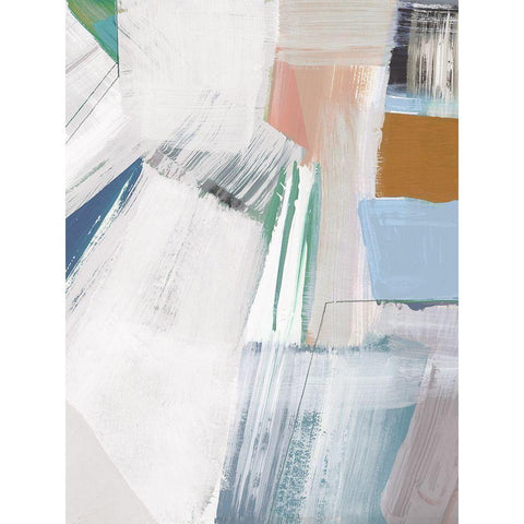 Buildings II White Modern Wood Framed Art Print by Cartissi