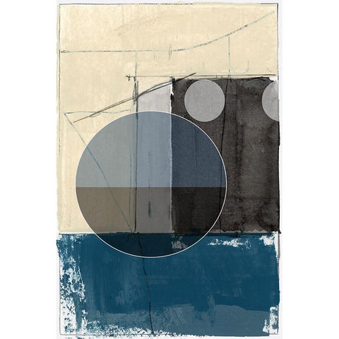 Bluff Block II  Black Modern Wood Framed Art Print by cartissi