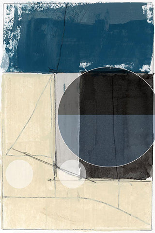 Bluff Block III Black Ornate Wood Framed Art Print with Double Matting by cartissi