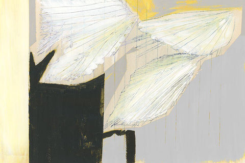 Simple Things III  White Modern Wood Framed Art Print with Double Matting by cartissi