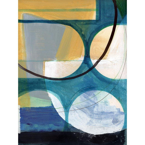 Promenades II Black Modern Wood Framed Art Print by Cartissi